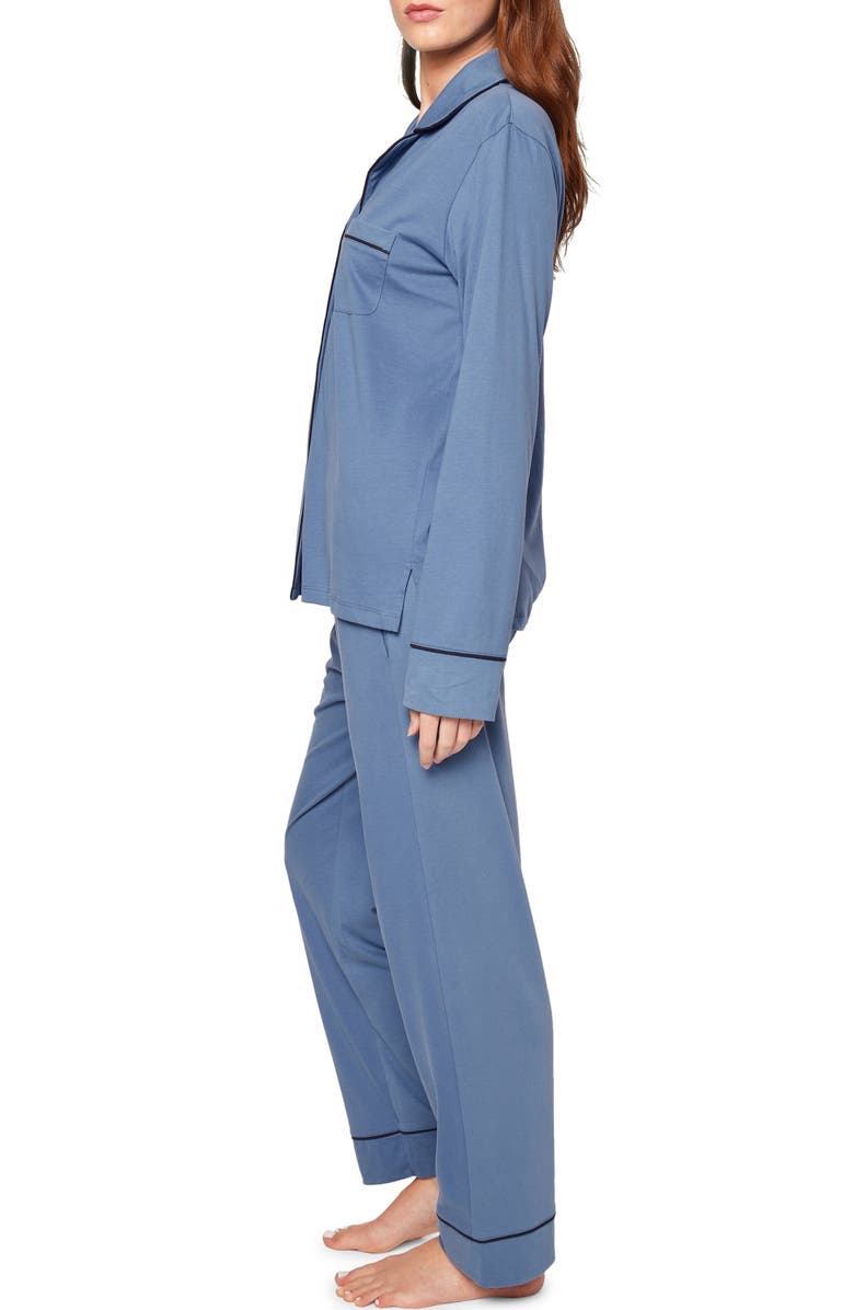 Petite Plume Mystique Blue Peruvian Cotton Pajamas, Alternate, color, 