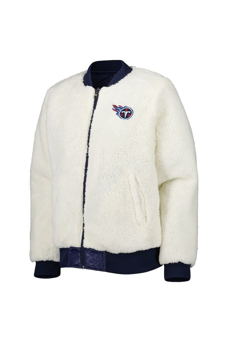 Women's G-III 4Her by Carl Banks Oatmeal/Navy Tennessee Titans Switchback Reversible Full-Zip Jacket, Alternate, color, Oatmeal