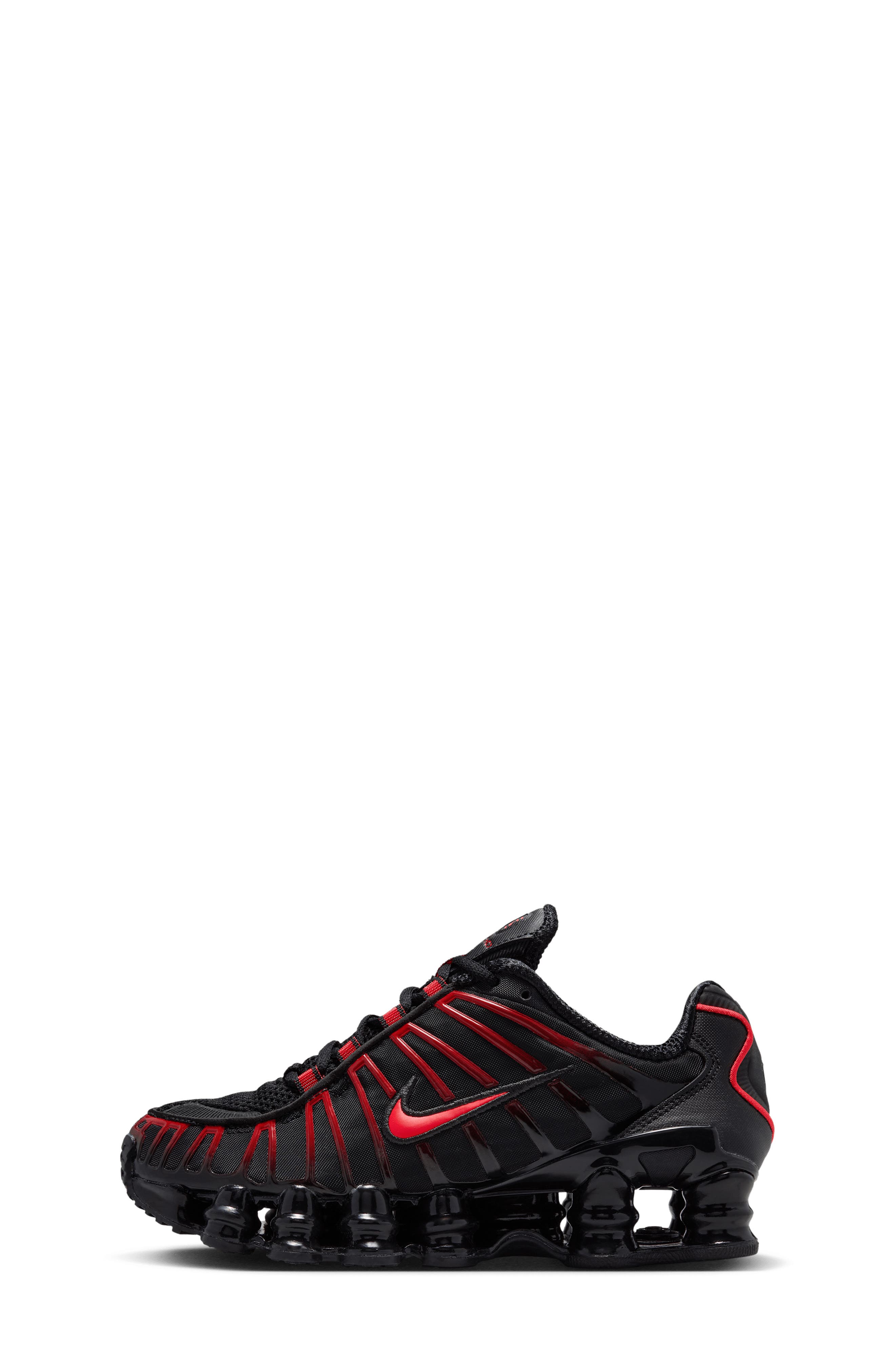 Nike Kids' Shox TL Sneaker, Alternate, color, Black/ Black/ Light Crimson