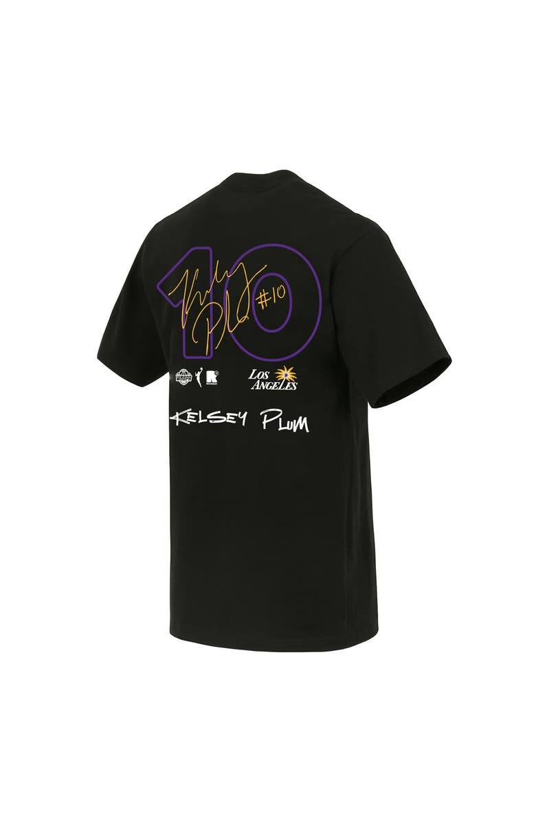 round21 Unisex round21 Kelsey Plum Black Los Angeles Sparks Boxy Signature Name & Number T-Shirt, Alternate, color, Black