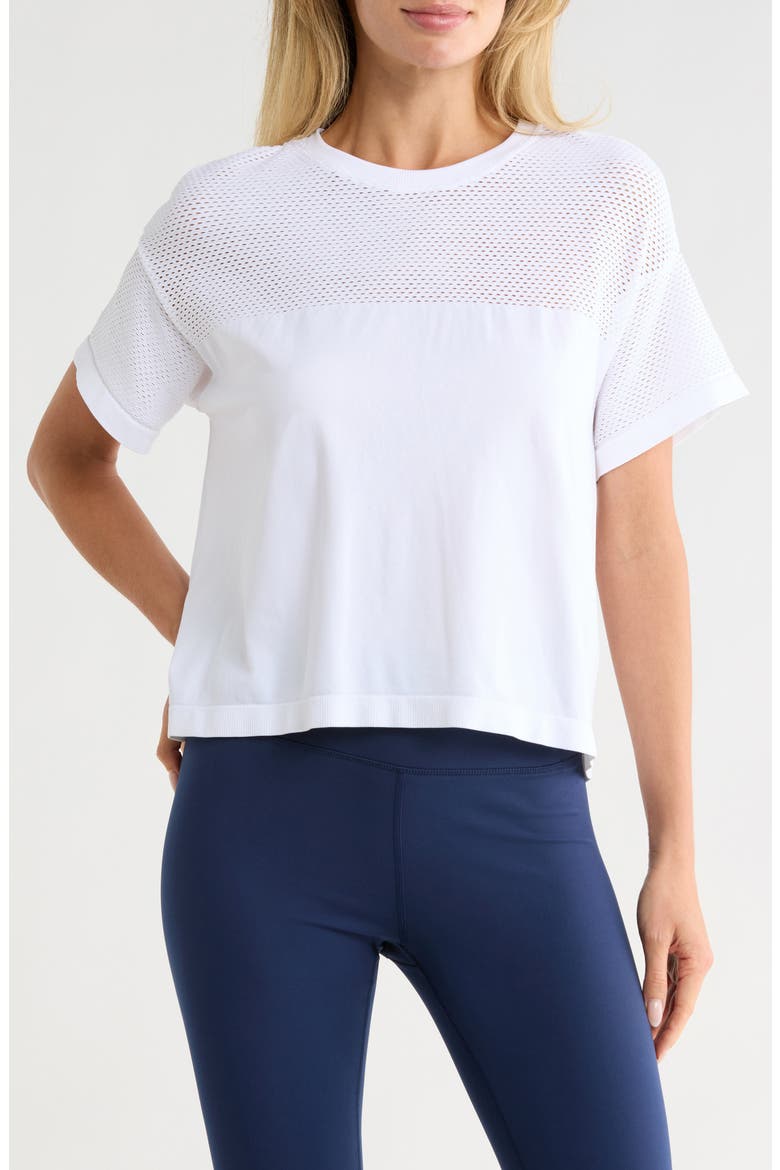 Seamless Net Worth Boxy T-Shirt, Main, color, WHITE