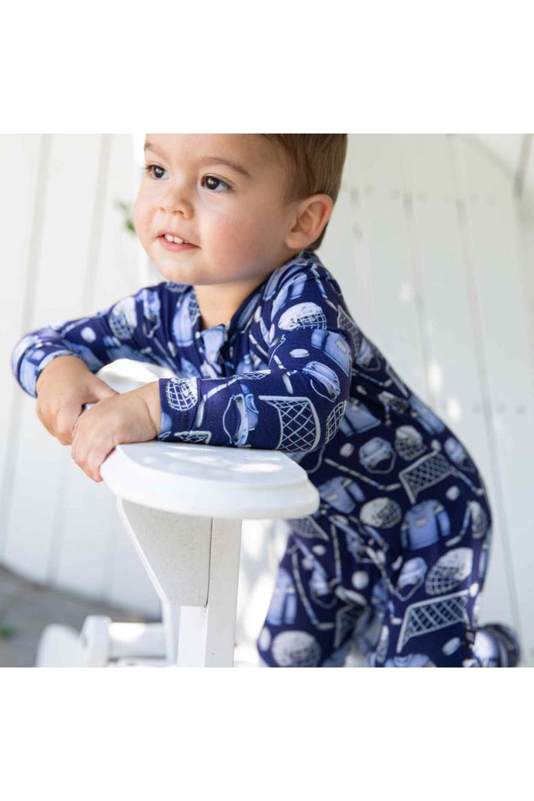Baby Zippered Footie Pajamas, Alternate, color, Blue
