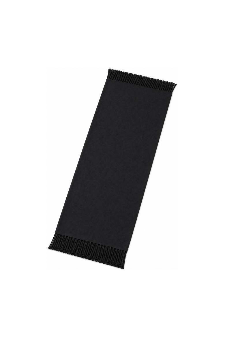 Women's Fringe Trim Viscose Oblong Scarf, Alternate, color, Black
