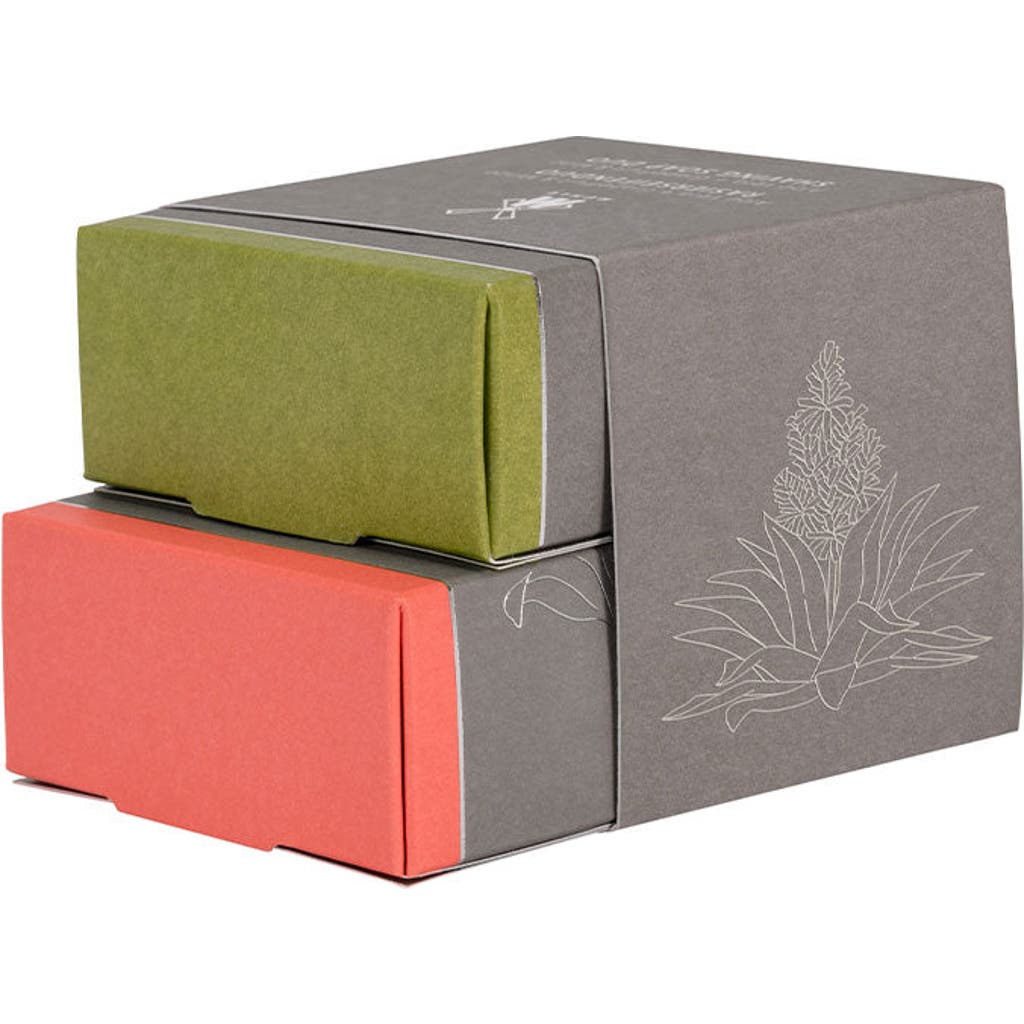 Mühle Shave Care Shaving Soap Duo Of Aloe Vera And Grapefruit & Mint In Gray