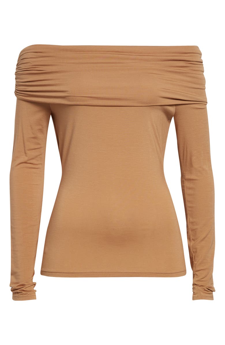 A.L.C. Adeline Off the Shoulder Top, Alternate, color, Toffee