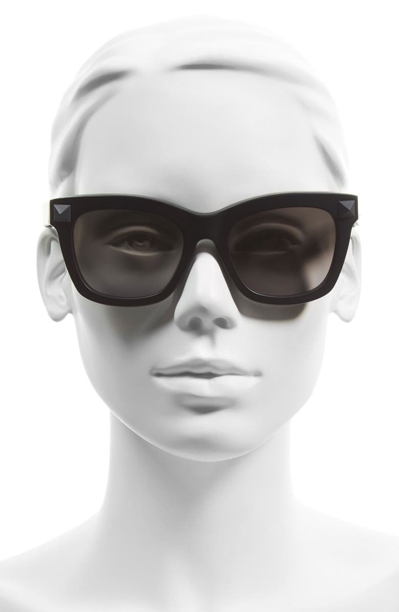 Valentino 'Rock Stud' 53mm Sunglasses, Alternate, color,