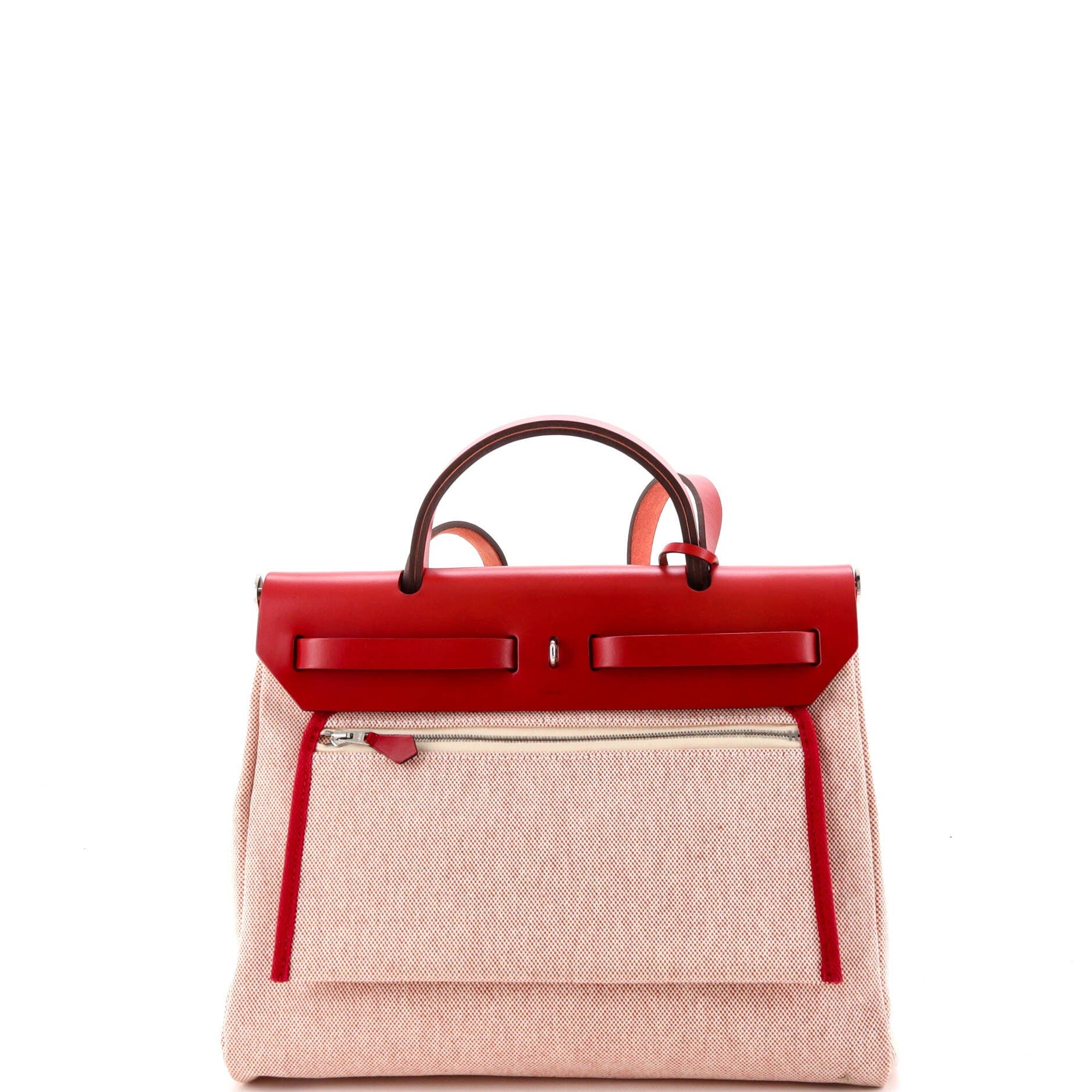 Herbag Zip Pegase Pop Toile and Leather 31, Alternate, color, Red