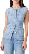 Habitual Collarless Denim Vest