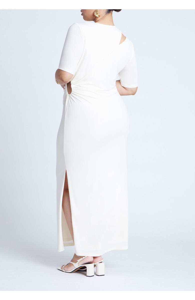 ELOQUII Cutout Detail Knit Maxi Dress, Alternate, color, 