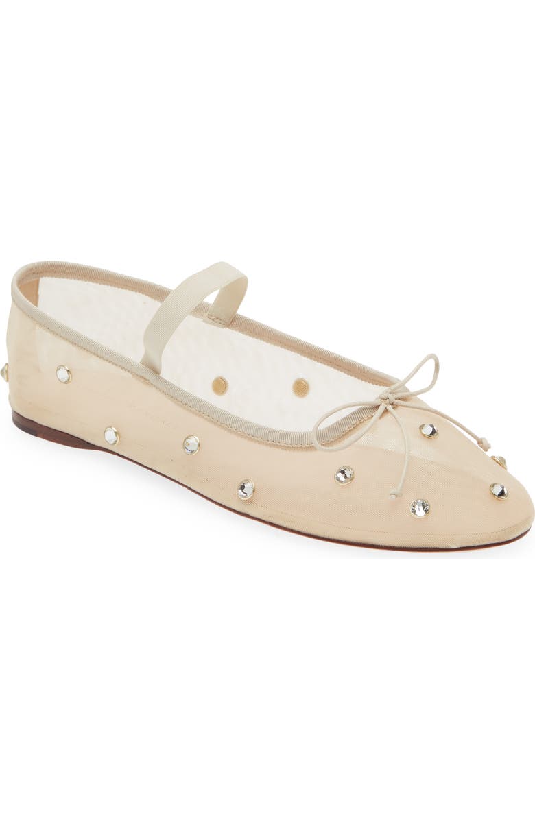 Loeffler Randall Leonie Crystal Embellished Ballet Flat, Main, color,