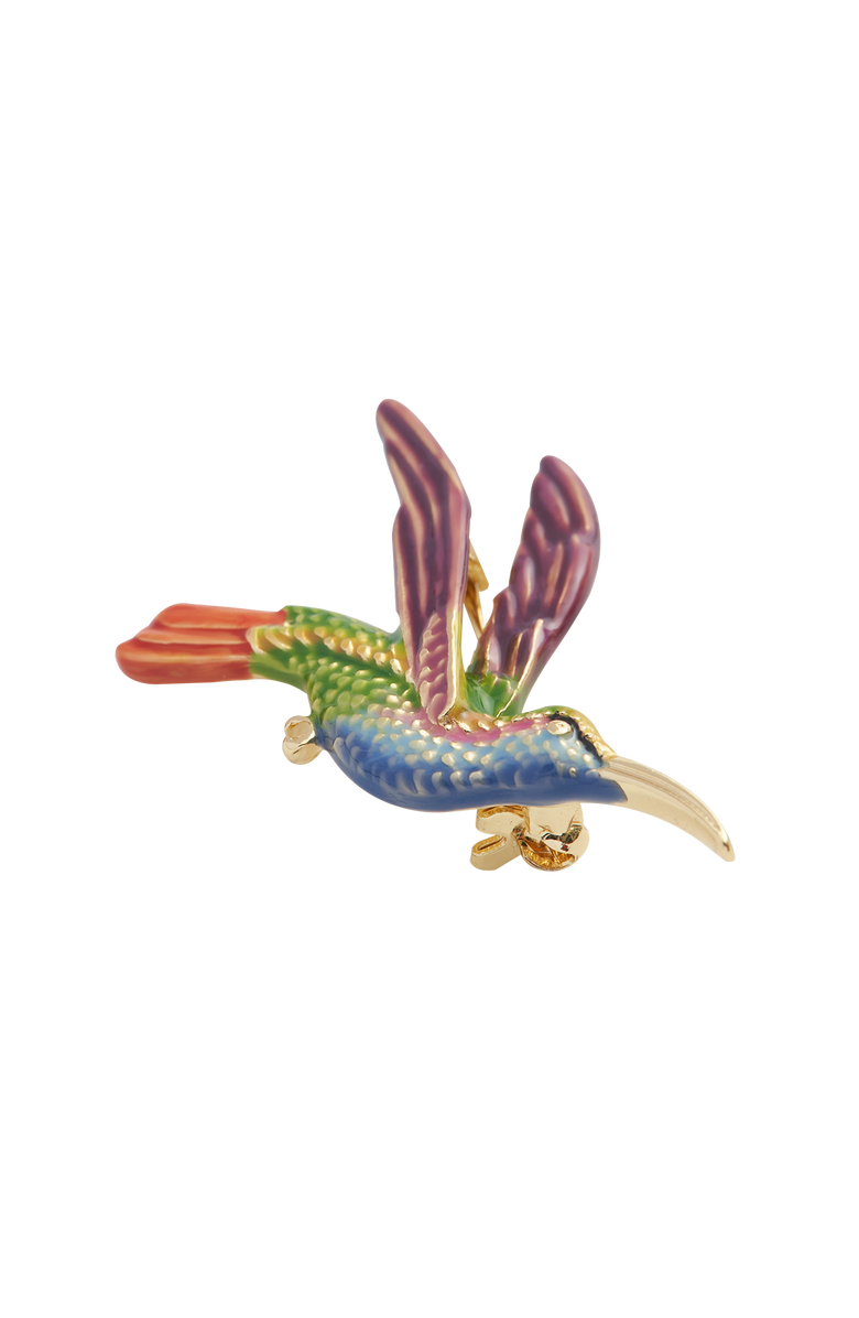 Fable England Hummingbird Brooch, Alternate, color, Multi & Gold