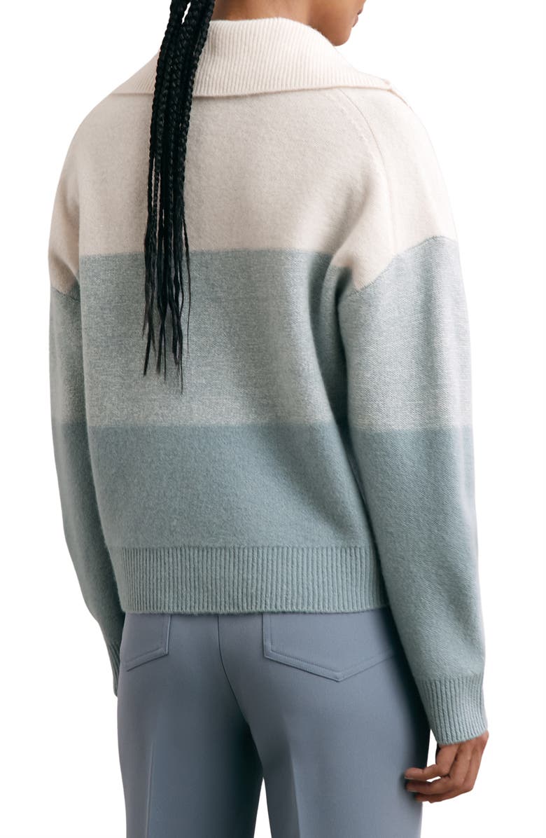 Reiss Flora Wool & Cashmere Sweater, Alternate, color, Cream/ Blue