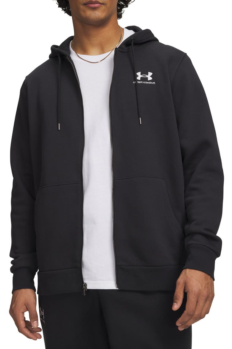 Icon Fleece Zip Hoodie, Main, color, BLACK