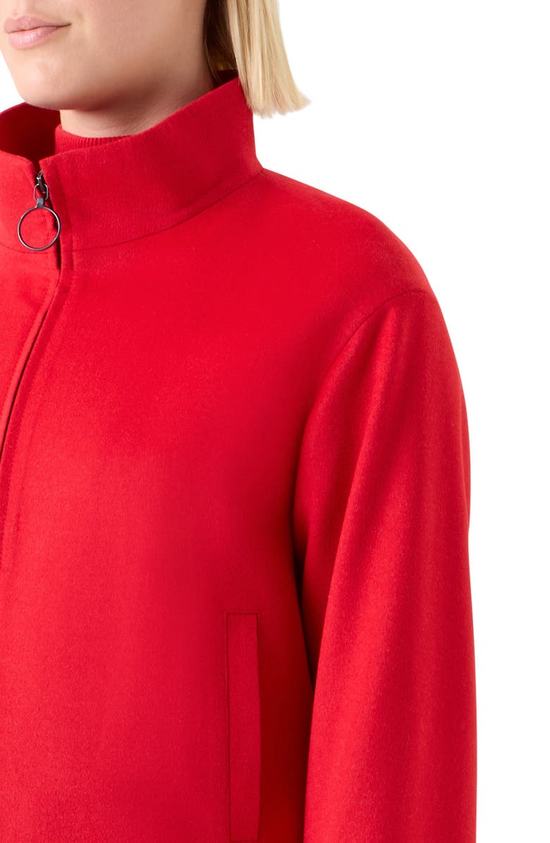 Akris punto Zip Front Stretch Virgin Wool & Cashmere Jacket, Alternate, color, Vermillion