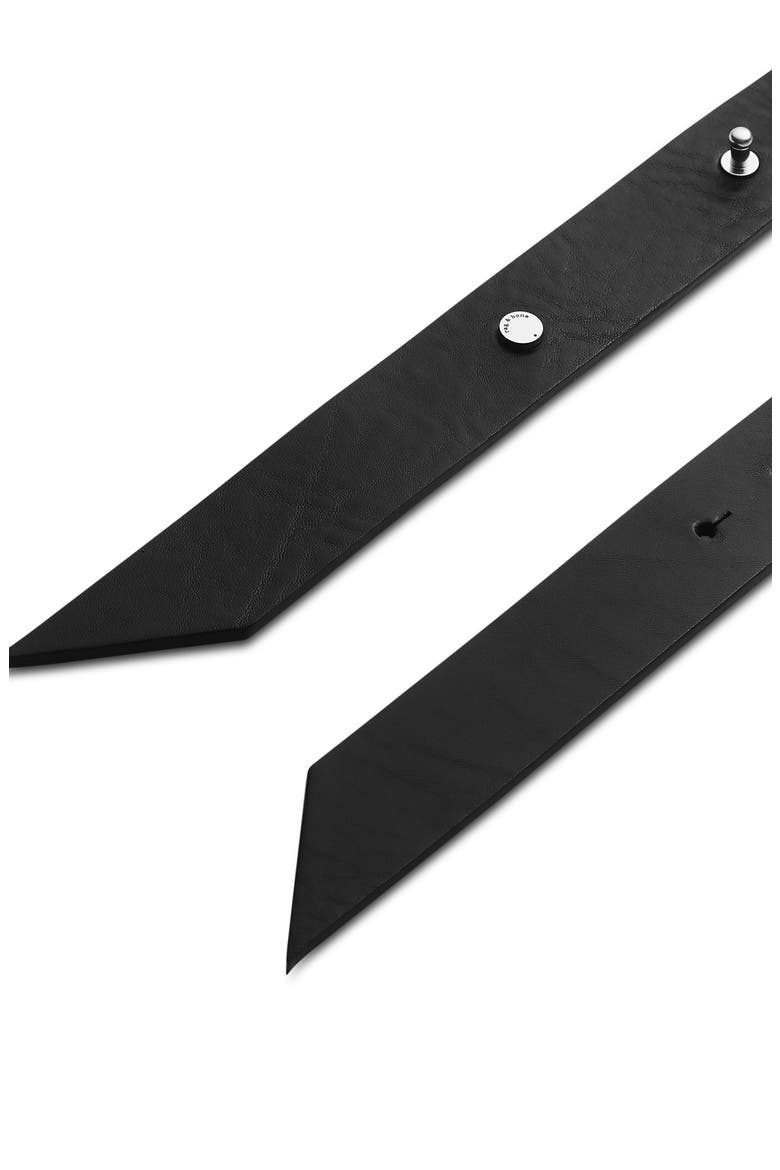 Zoe Leather Belt, Alternate, color, BLACK
