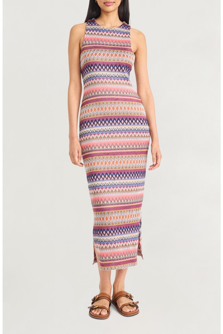 Sleeveless Stripe Knit Maxi Sundress, Main, color, PURPLE MULTI