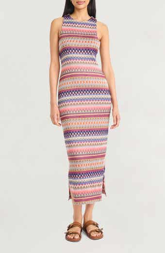 The Good Journey Sleeveless Stripe Knit Maxi Sundress