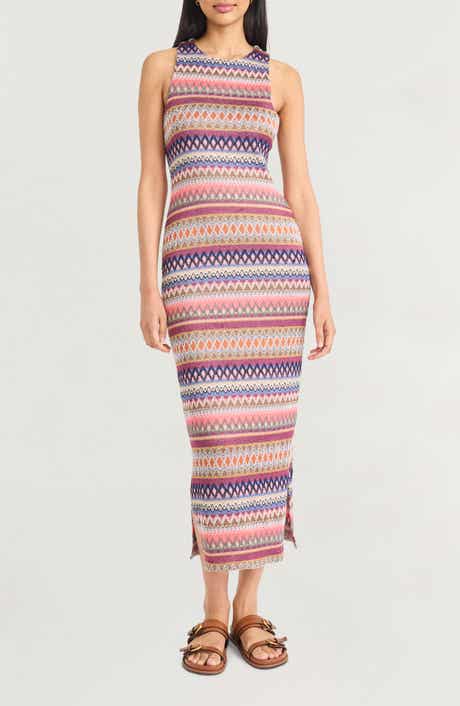 The Good Journey Sleeveless Stripe Knit Maxi Sundress