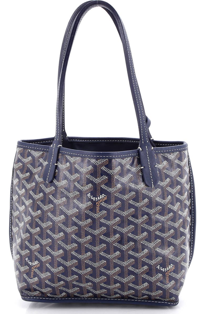 Pre-Owned Goyard Anjou Reversible Tote Coated Canvas Mini, Main, color,