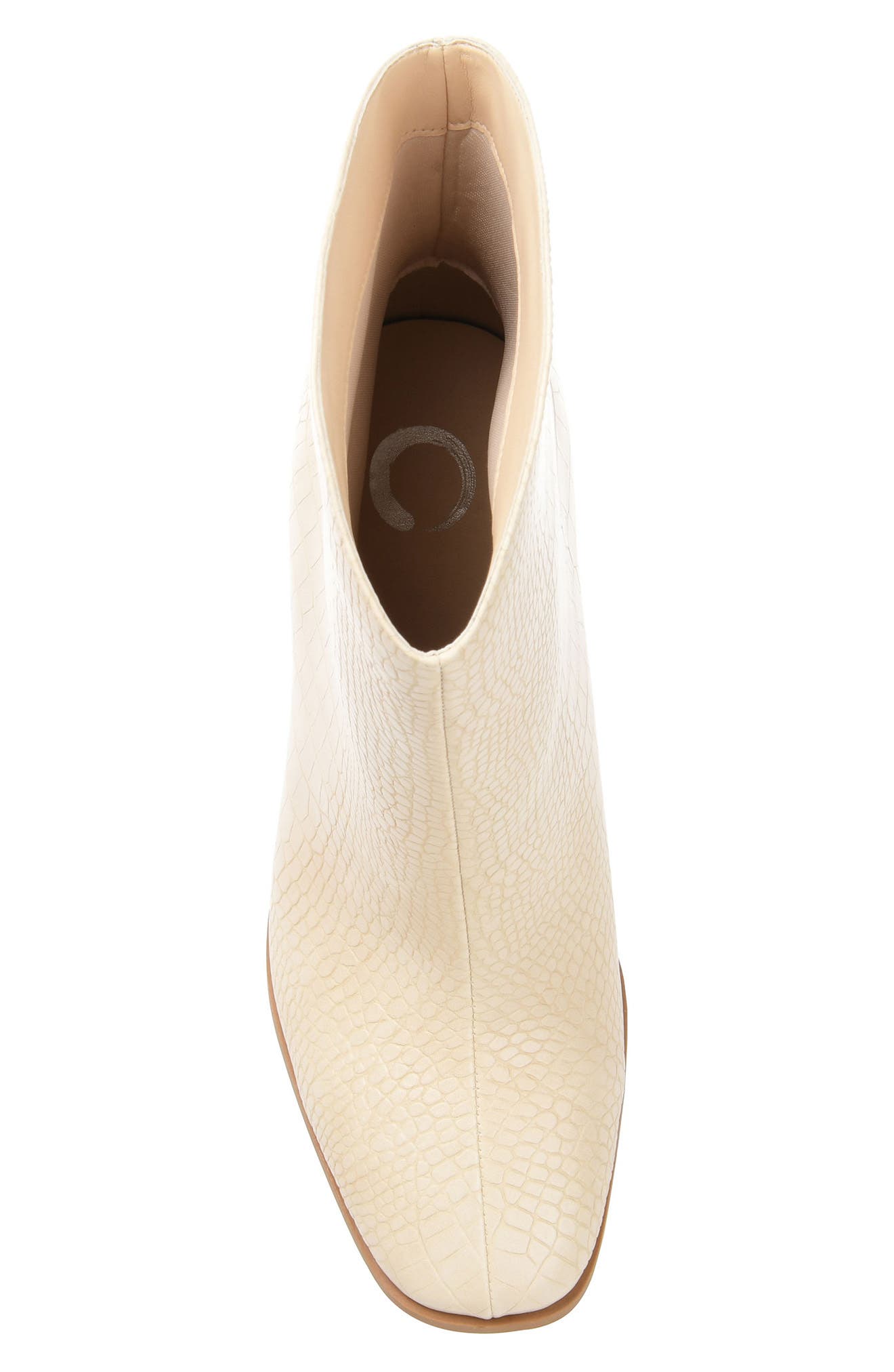 Brekkin Croc Embossed Western Bootie, Alternate, color, IVORY