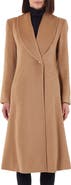 Sofia Cashmere Shawl Collar Camel Hair Princess Coat