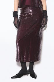 DELUC Logan Sequin Maxi Skirt