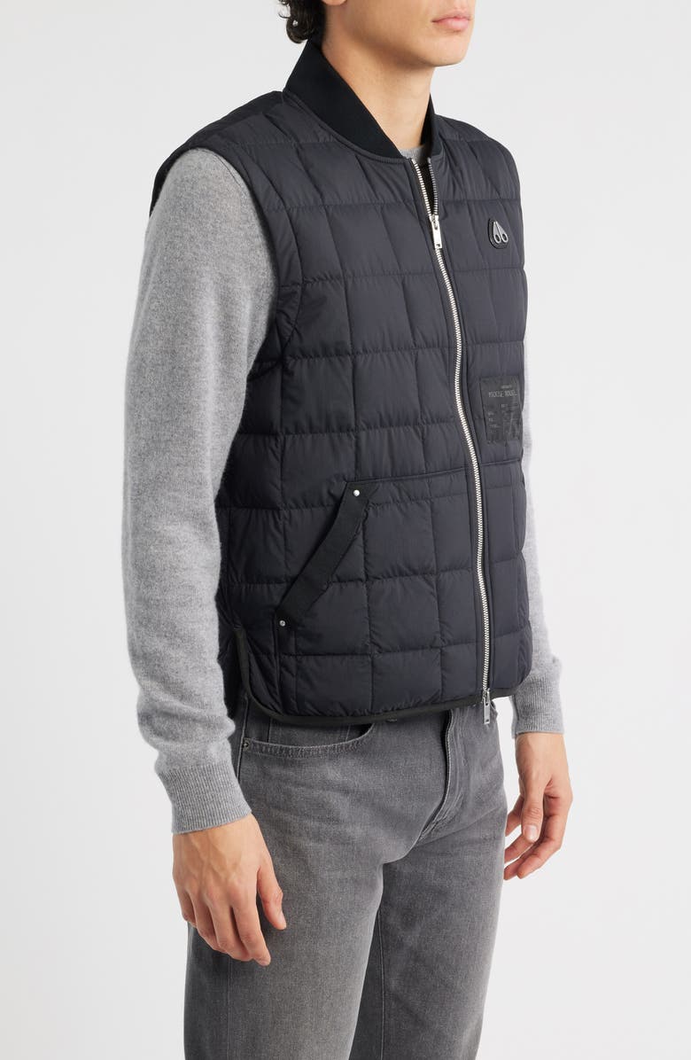 Moose Knuckles Quilted Down Liner Vest, Alternate, color, Black