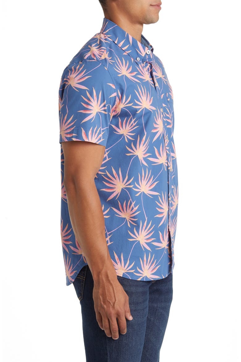 Friday Stripe Stretch Button-Down Shirt, Alternate, color, THE BIRDS OF PARDISE