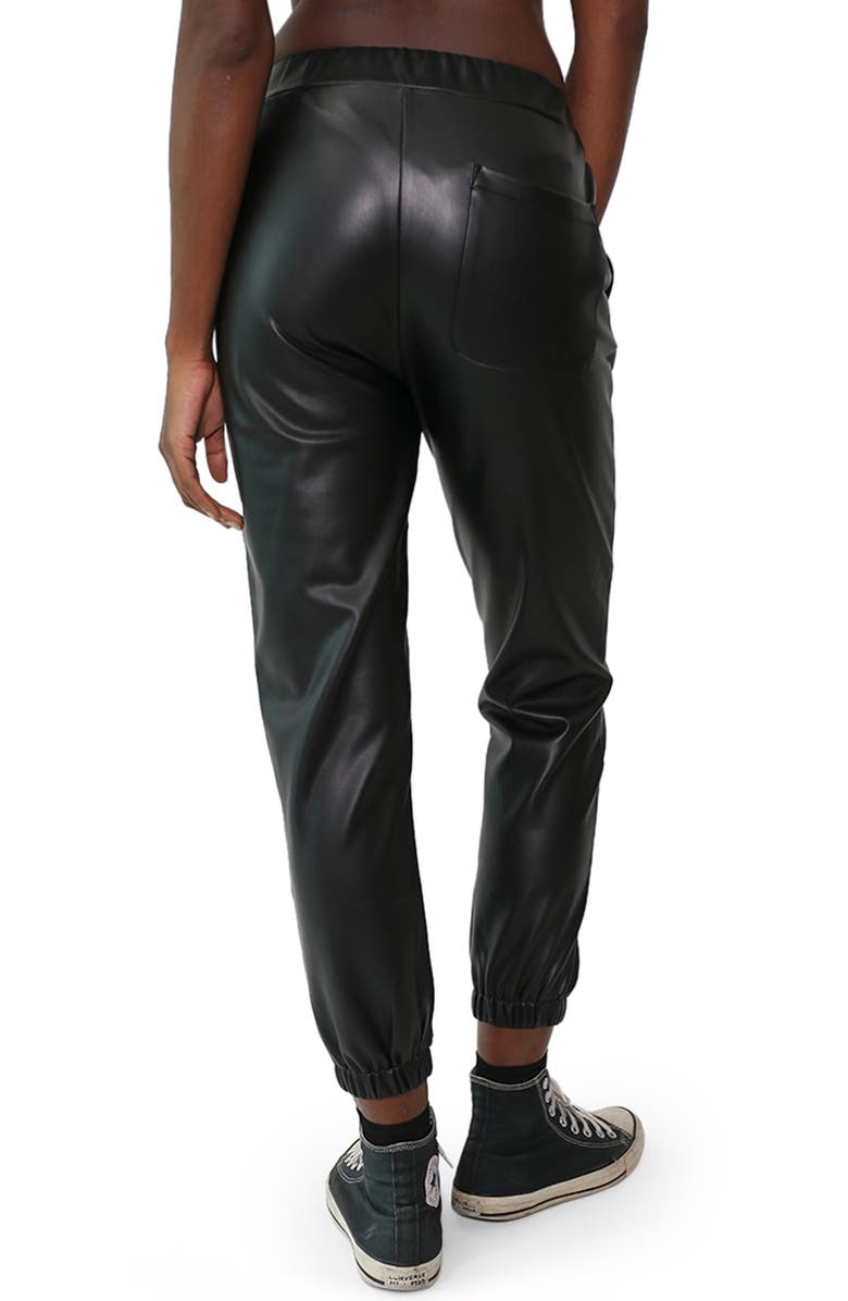 Electric & Rose Downtown Faux Leather Joggers, Alternate, color, 