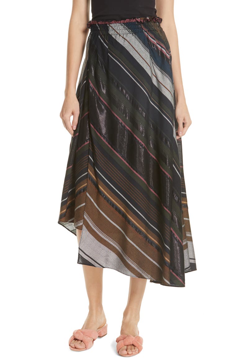 Turkanna Stripe Midi Skirt, Main, color, MULTI STRIPE