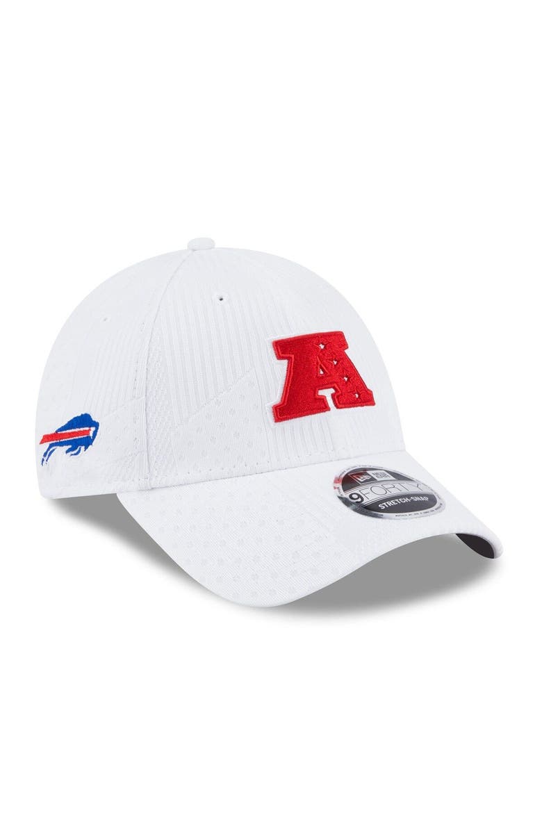 New Era Men's New Era White Buffalo Bills Pro Bowl 9FORTY Snapback Hat, Main, color,