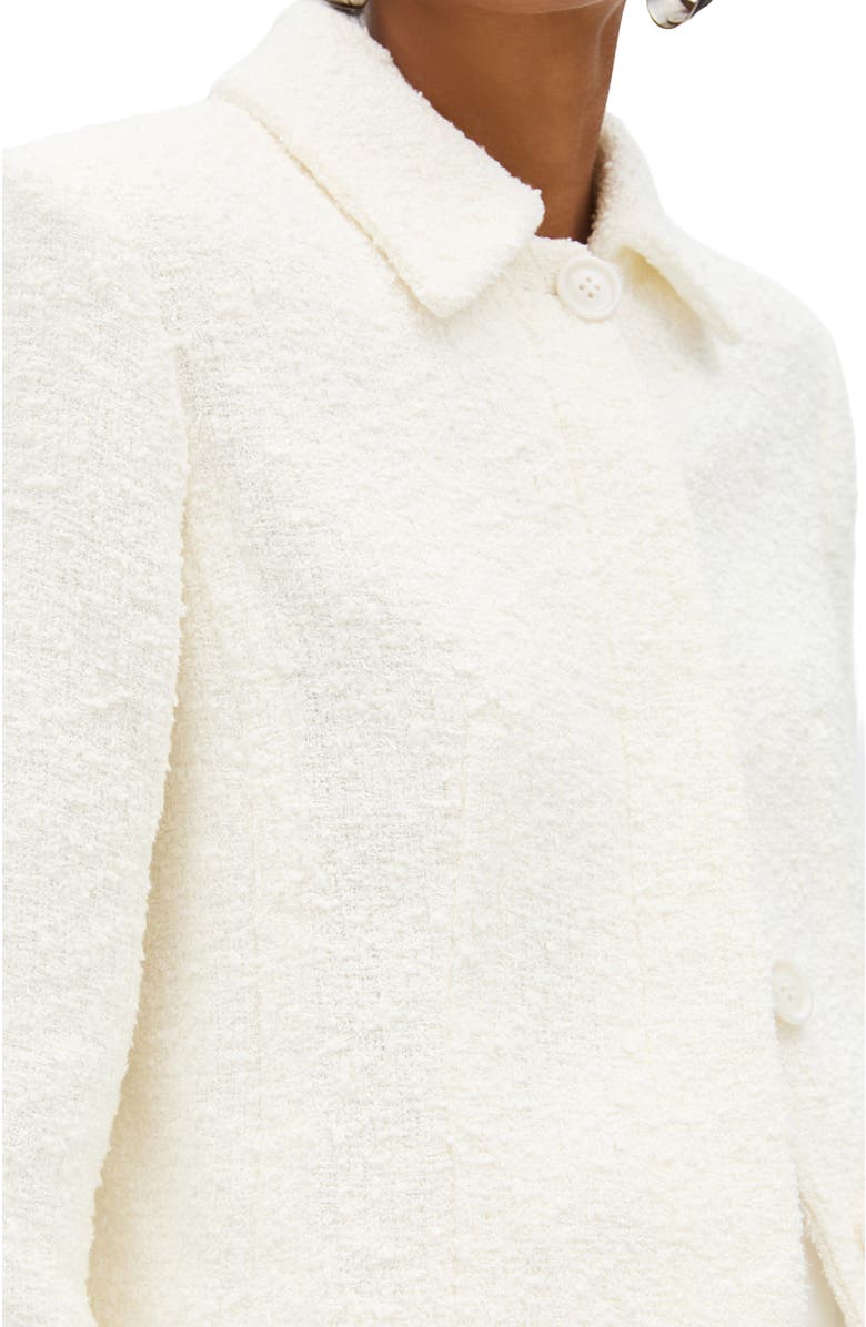 Another Tomorrow Short Tweed Jacket, Alternate, color, Cream