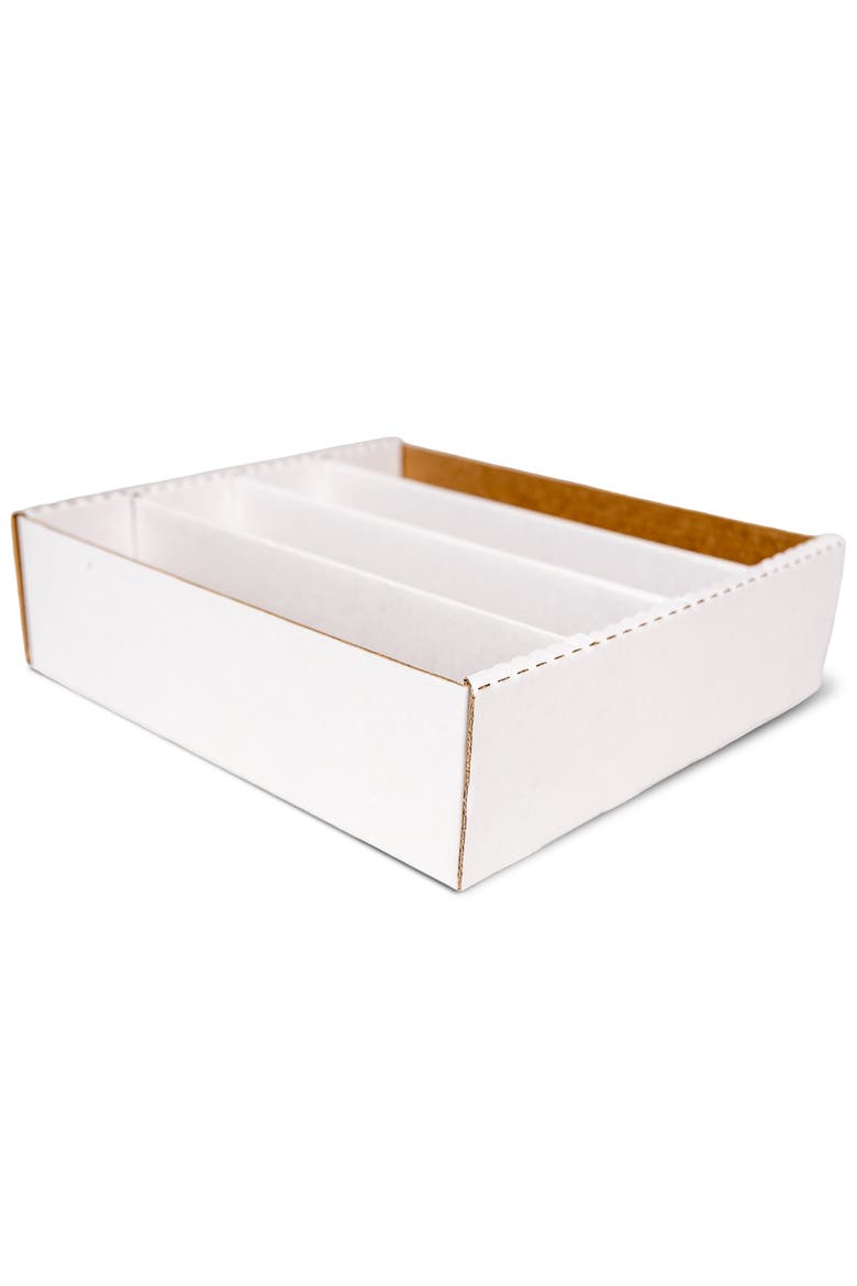 Trading Card Storage Box - 3200ct Capacity, Divided Organizer, Alternate, color, White