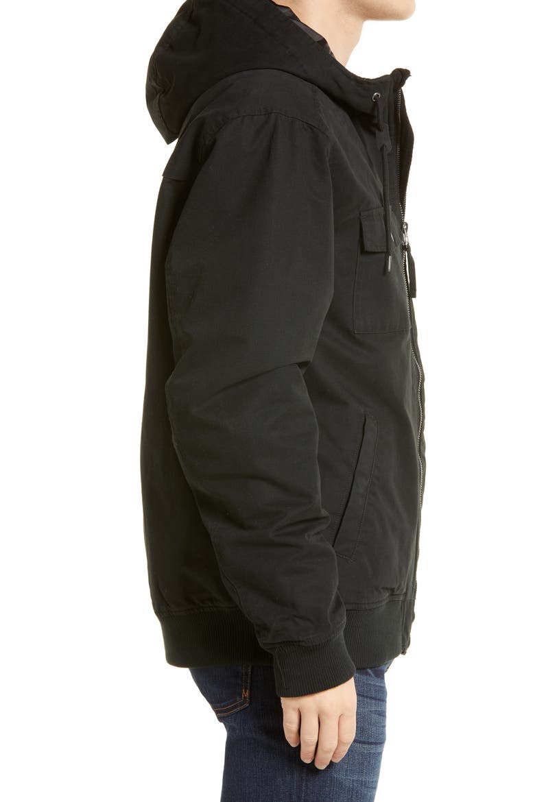 Men's Hooded Bomber 2 Waterproof Jacket, Alternate, color, RVCA BLACK