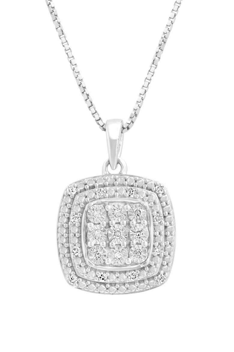 Diamond Pendant Necklace, Alternate, color, SILVER/ DIAMOND