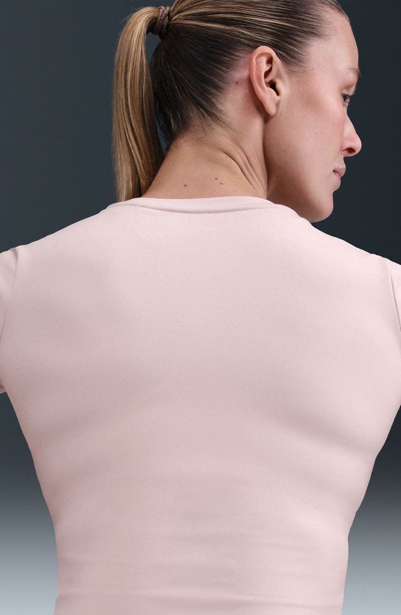 Nike One Dri-FIT Fitted Top, Alternate, color, Silt Red/ White