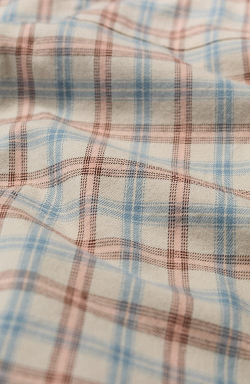 Seasalt Cornwall Take Root Check Organic Cotton Button-up Popover Shirt In Neutral