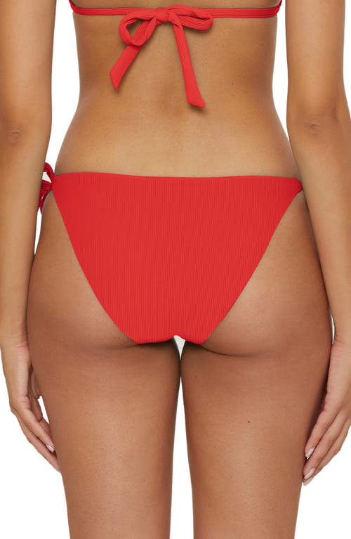 Becca Modern Edge Side Tie Bikini Bottoms In Fire