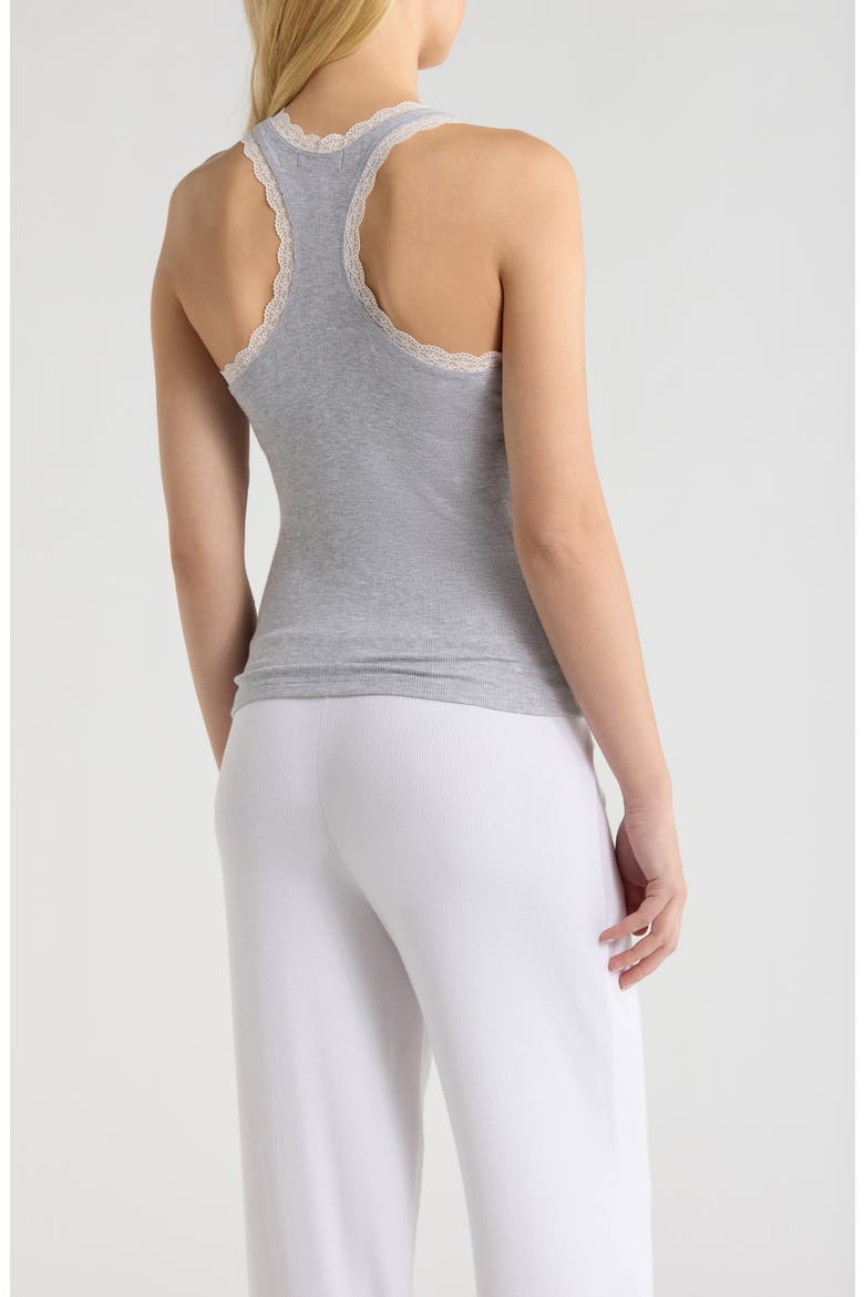 Daydream Rib Lace Trim Tank, Alternate, color, GREY HEATHER