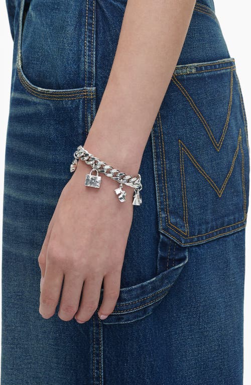 Marc Jacobs Mini Icon Charm Bracelet In Light Antique Gold