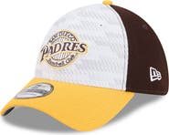 New Era Men's New Era Brown/Gold San Diego Padres 2025 MLB Clubhouse 39THIRTY Flex Hat