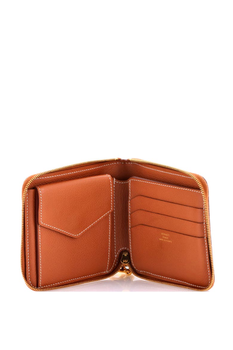 Zipengo II Chaine d'Ancre Zip Wallet Leather, Alternate, color, Gold