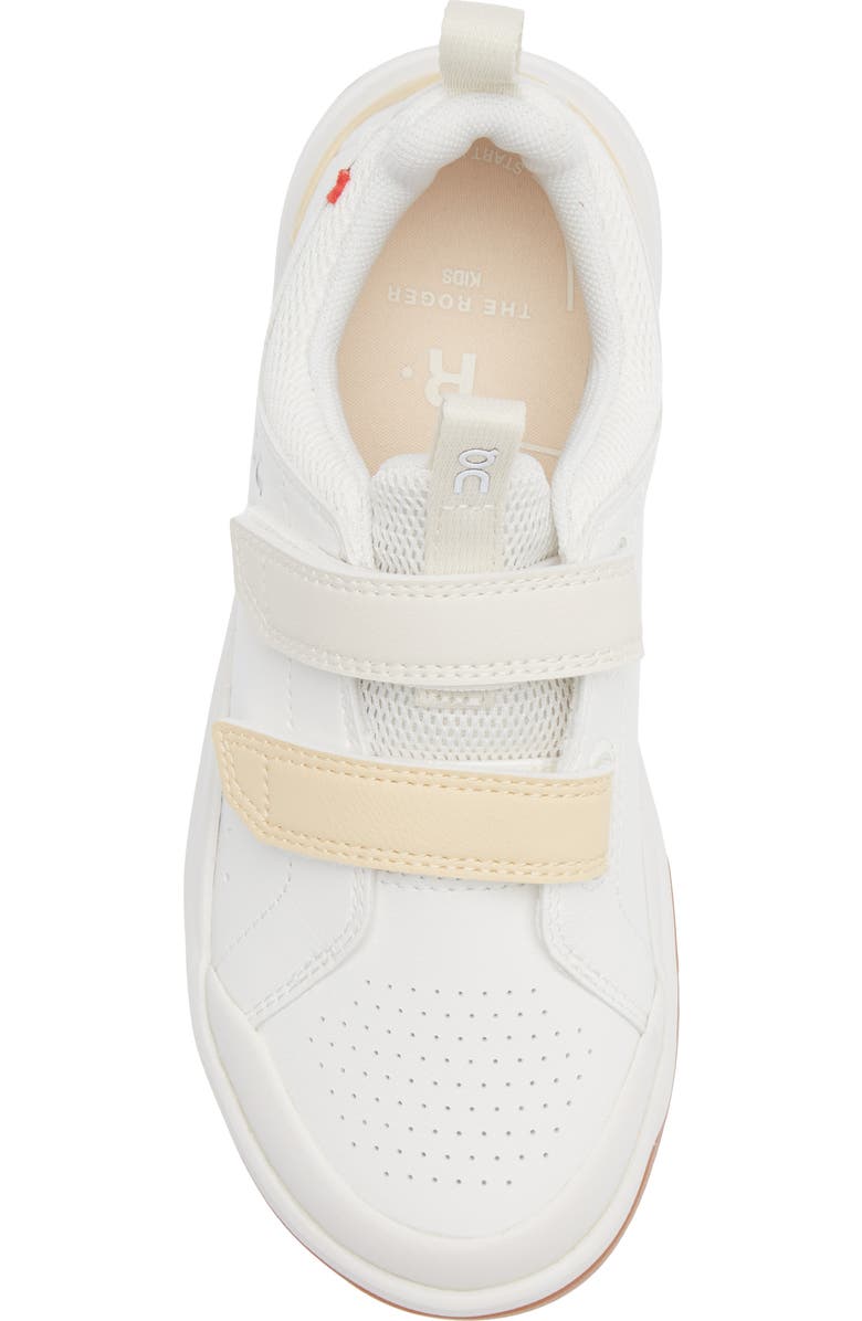 On Kids' The ROGER Sneaker, Alternate, color, White/ Blonde