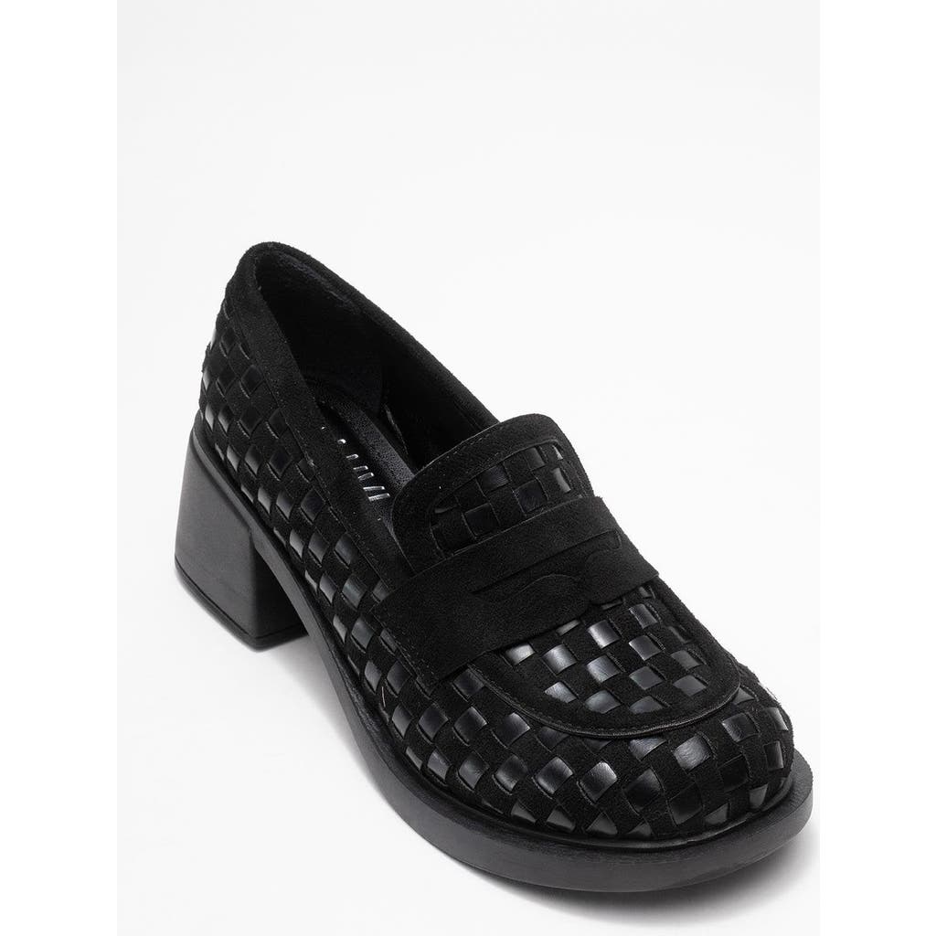 Prologue Shoes Marlon Woven Block Heel Loafer In Multi