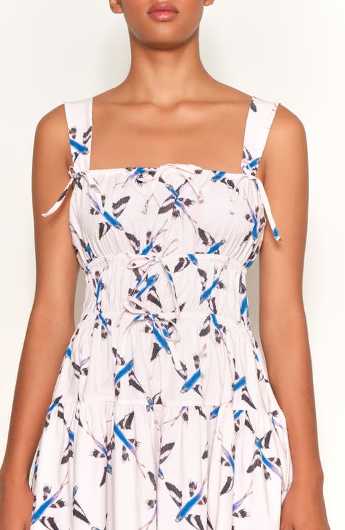 THE LULO PROJECT THE LULO PROJECT BAHIA TIE SLEEVELESS MIDI DRESS 
