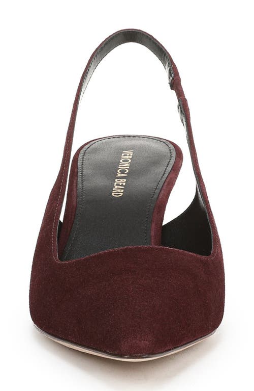 Veronica Beard Cashel Slingback Pointed Toe Pump In Burgundy