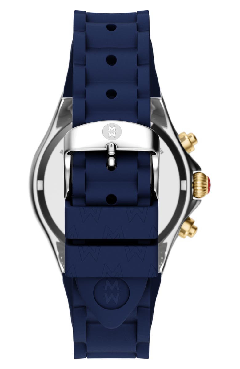 MICHELE Jellybean Two-Tone Silicone Strap Watch, 38mm, Alternate, color, Two Tone