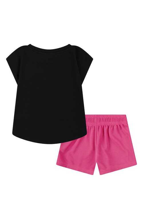 Nike Kids' Script Future Logo Graphic T-shirt & Mesh Shorts Set In Hyper Pink