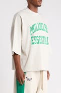 Fear of God Essentials Philadelphia Eagles Merch Oversize Cotton Graphic T-Shirt