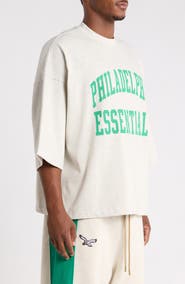 Fear of God Essentials Philadelphia Eagles Merch Oversize Cotton Graphic T-Shirt